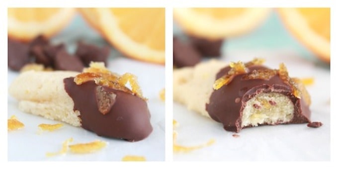 Chocolate Dipped Orange Spritz Cookies | Destination Delish