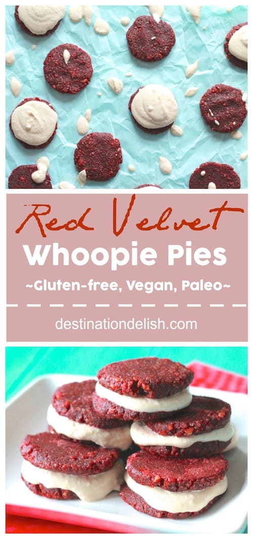 Red Velvet Whoopie Pies Gluten-free, vegan, paleo