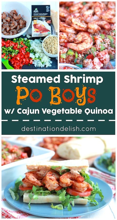 Steamed Shrimp Po Boys with Cajun Vegetable Quinoa 