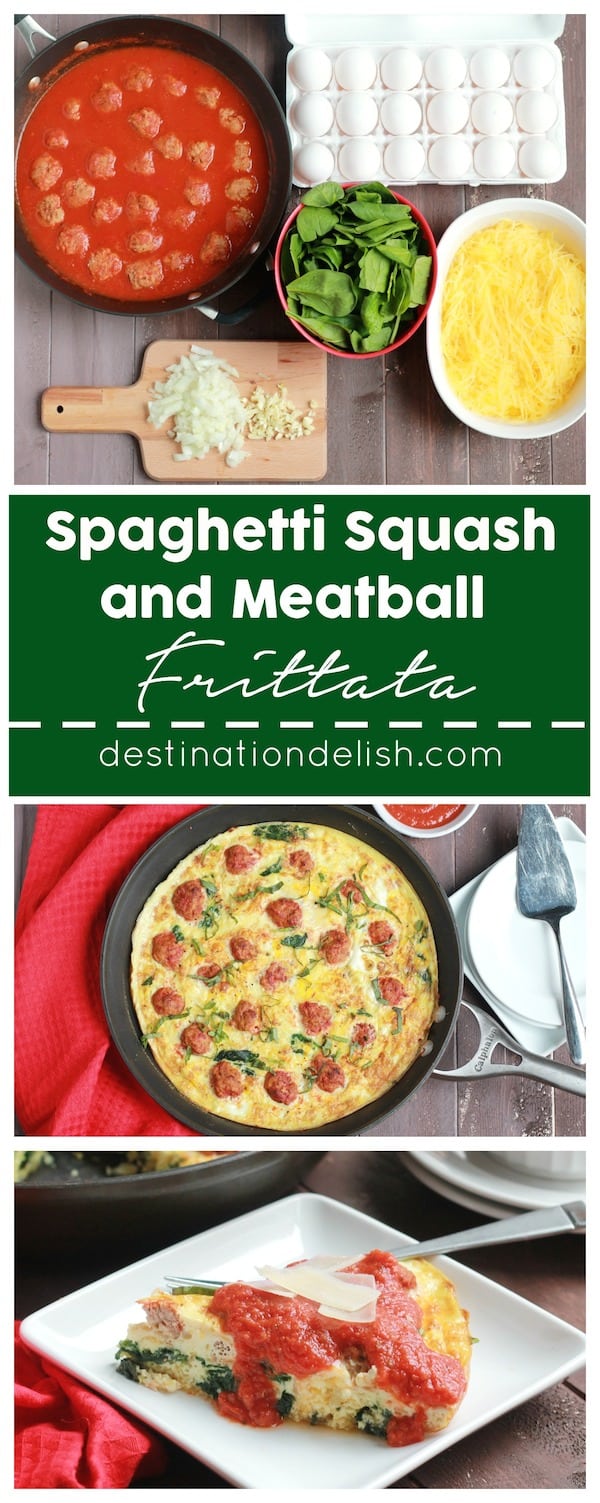 Spaghetti Squash and Meatball Frittata