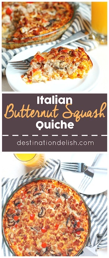 Italian Butternut Squash Quiche 