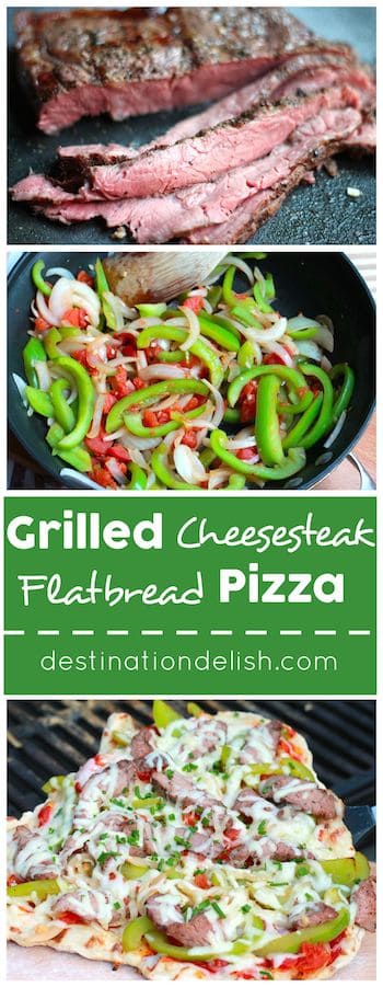 Grilled Cheesesteak Flatbread Pizza 