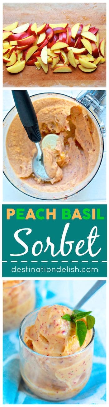Peach Basil Sorbet