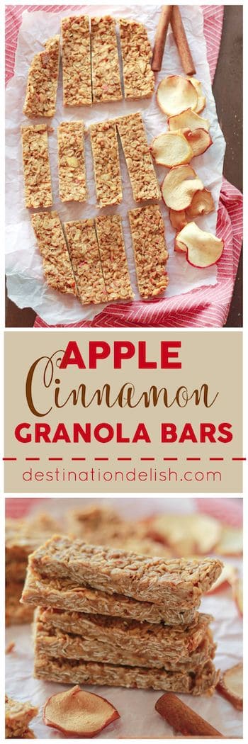 Apple Cinnamon Granola Bars | Destination Delish - a healthy, homemade treat perfect for breakfast, a quick snack, or to pack in school lunches