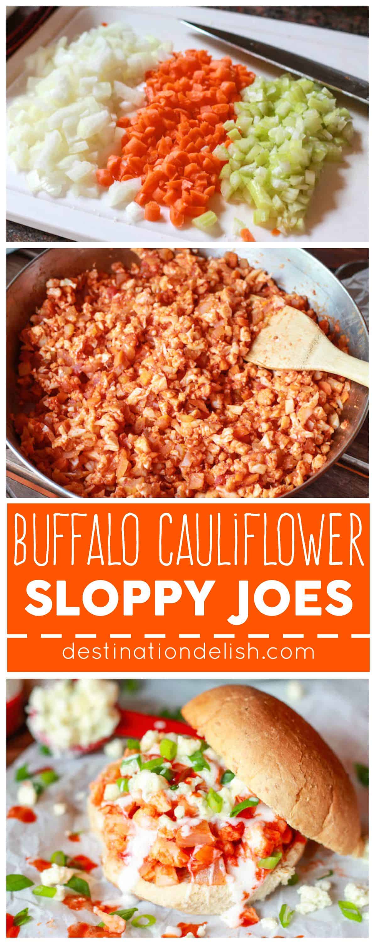 Buffalo Cauliflower Sloppy Joes