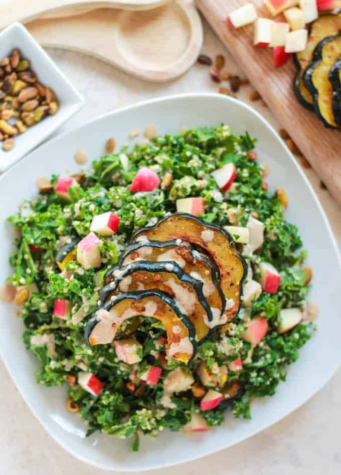 Fall Harvest Quinoa and Kale Salad