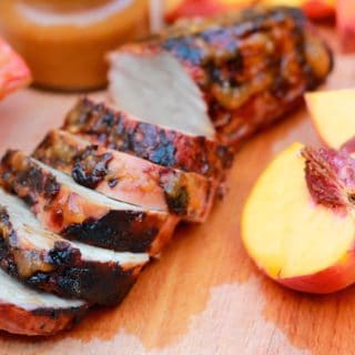 Grilled Pork Tenderloin with Peach BBQ Sauce