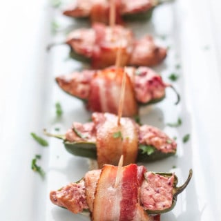 Bacon Wrapped Cranberry Jalapeño Poppers | Destination Delish