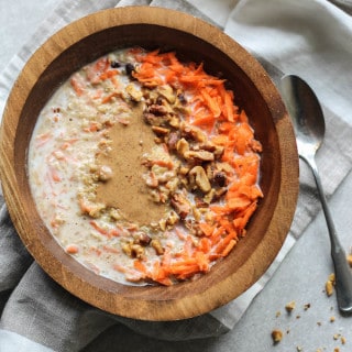 Carrot Cake Quinoa Bowls | Destination Delish – wholesome and hearty quinoa kissed with the sweet flavors of carrot cake for the perfect spring breakfast